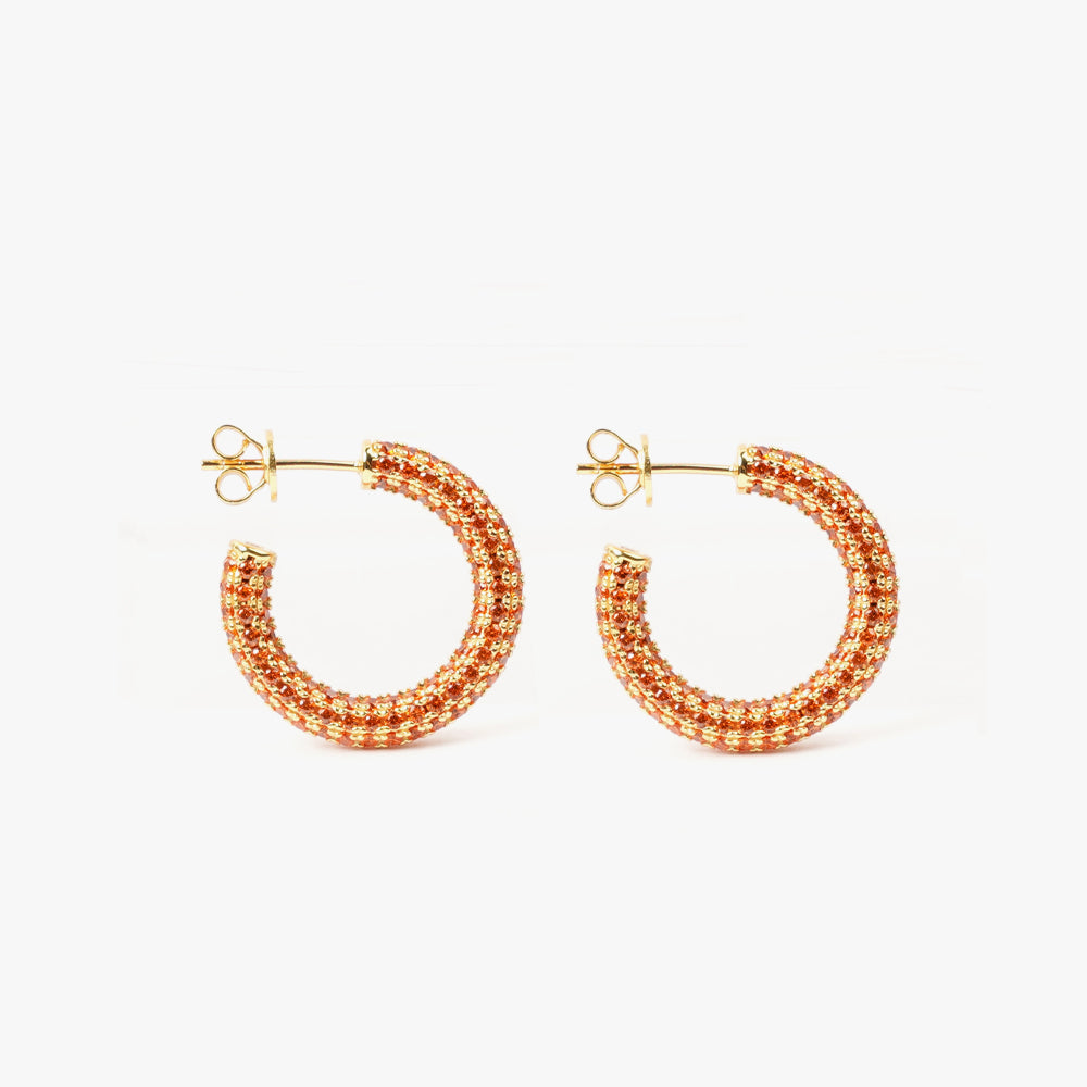 Colorful hoop orange gold
