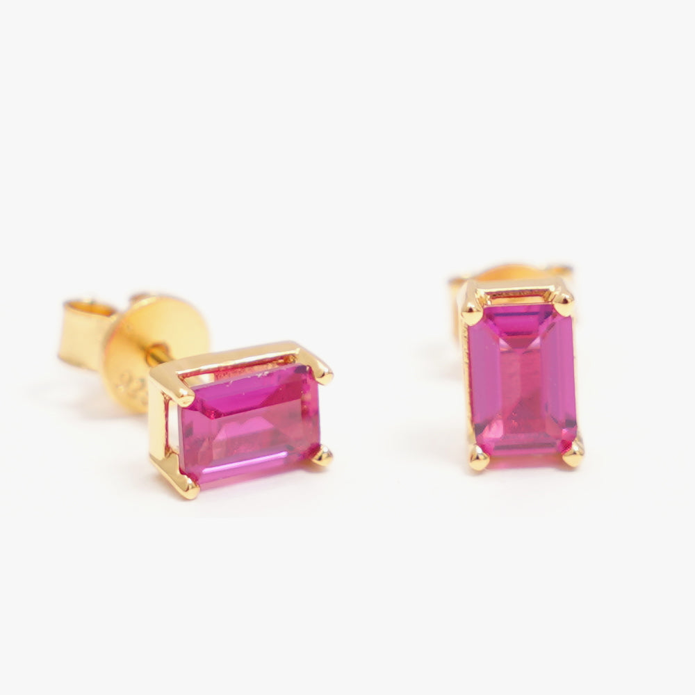 Colorful studs pink gold