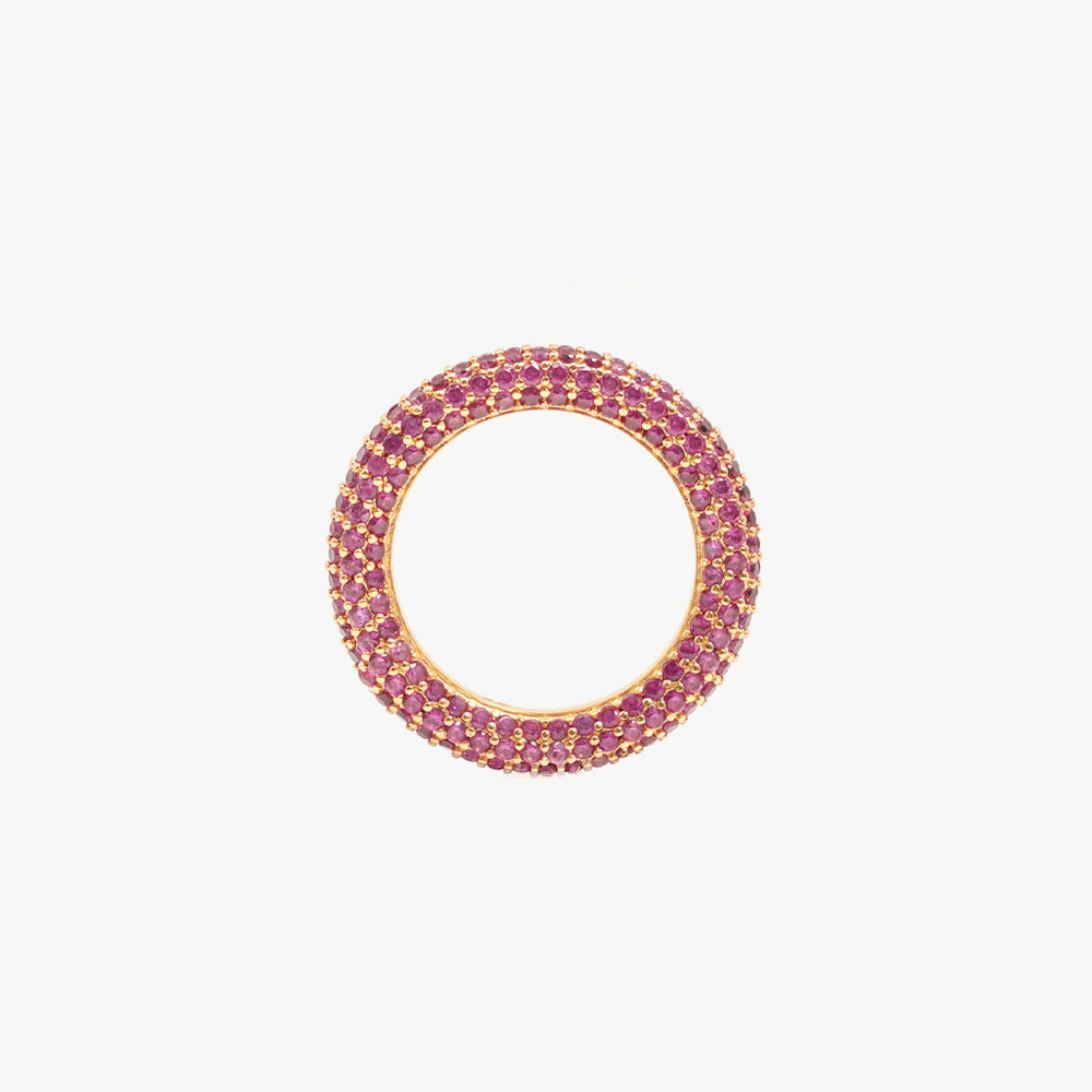 Colorful ring pink gold
