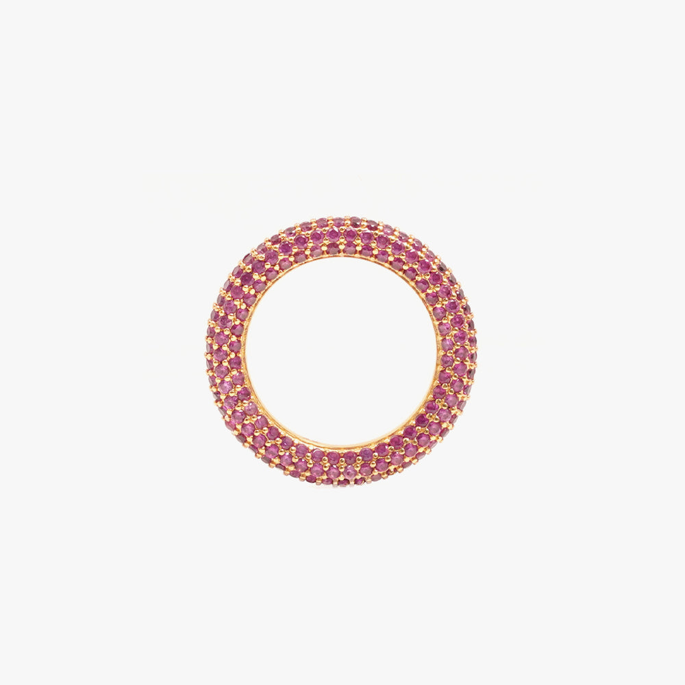 Colorful ring pink gold
