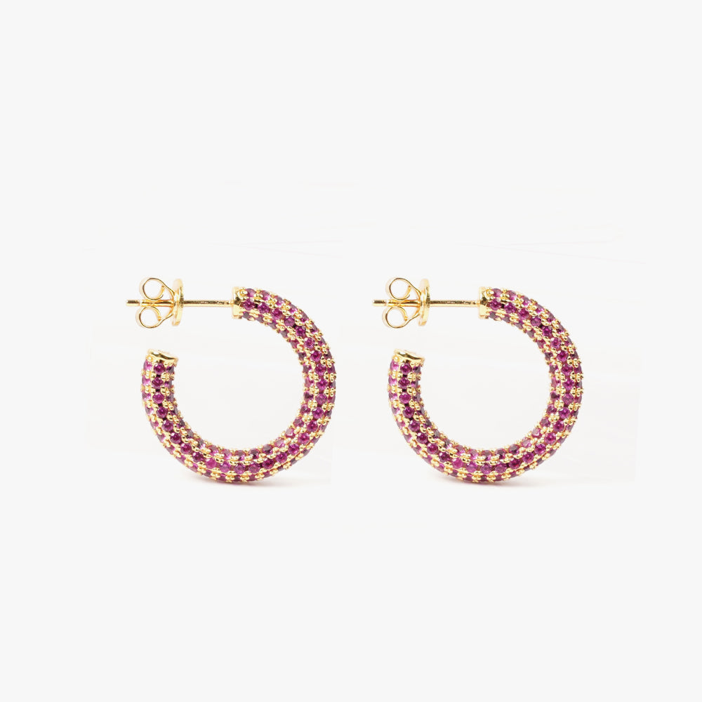 Colorful hoop pink gold