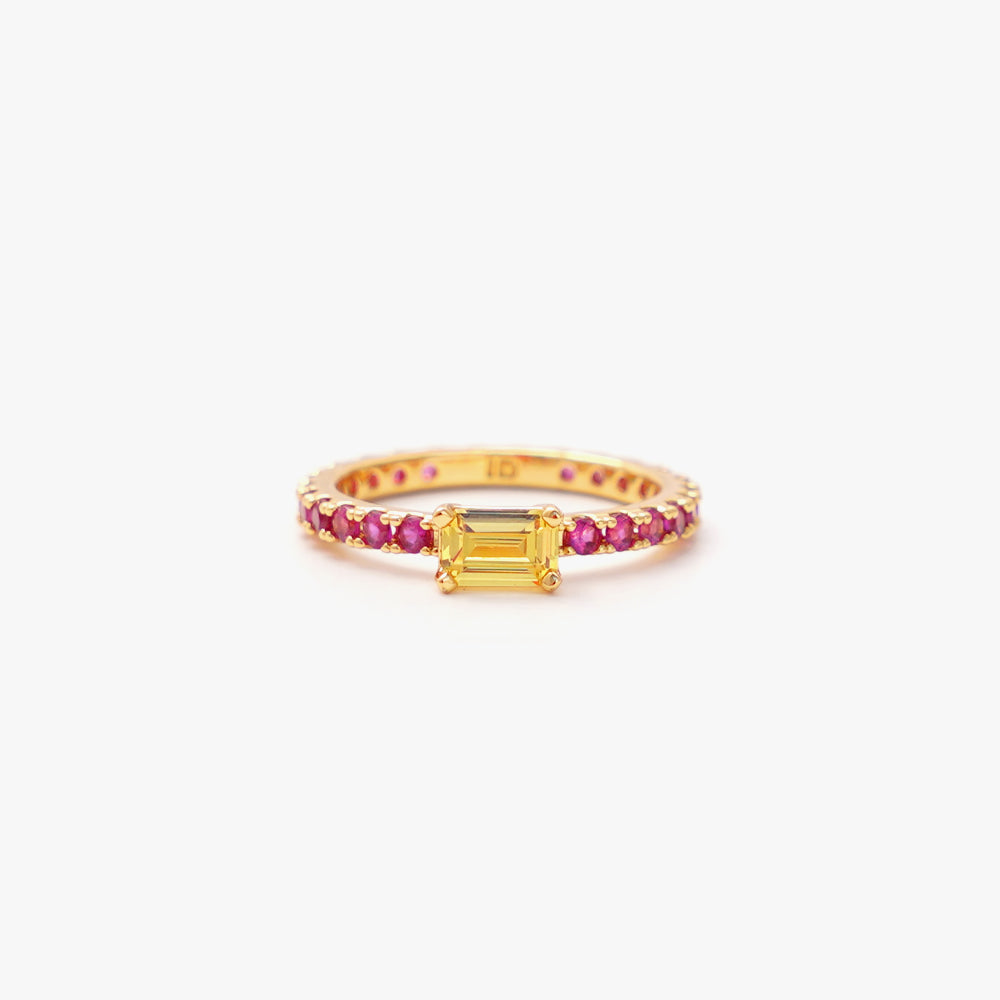 Ultra slim ring yellow pink gold