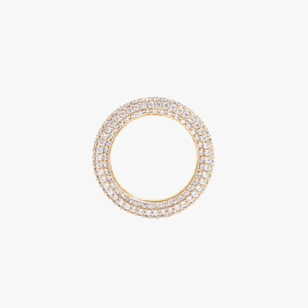 Colorful ring white gold