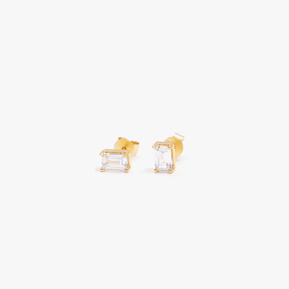 Colorful studs white gold