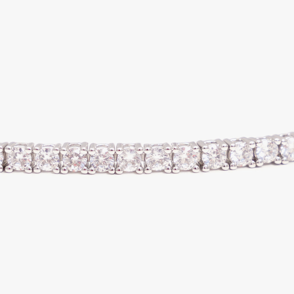 Tennis bracelet white silver