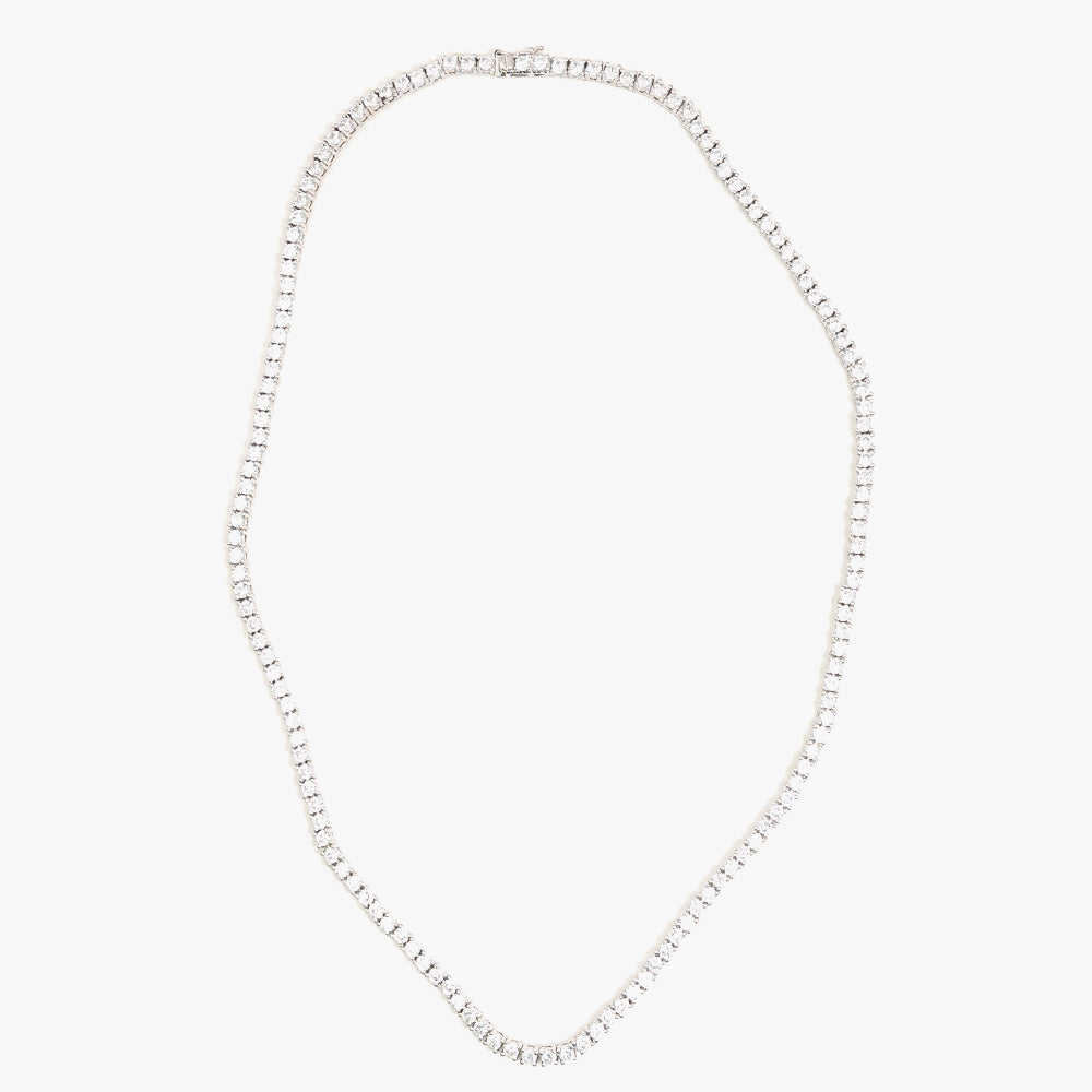 Tennis necklace white silver