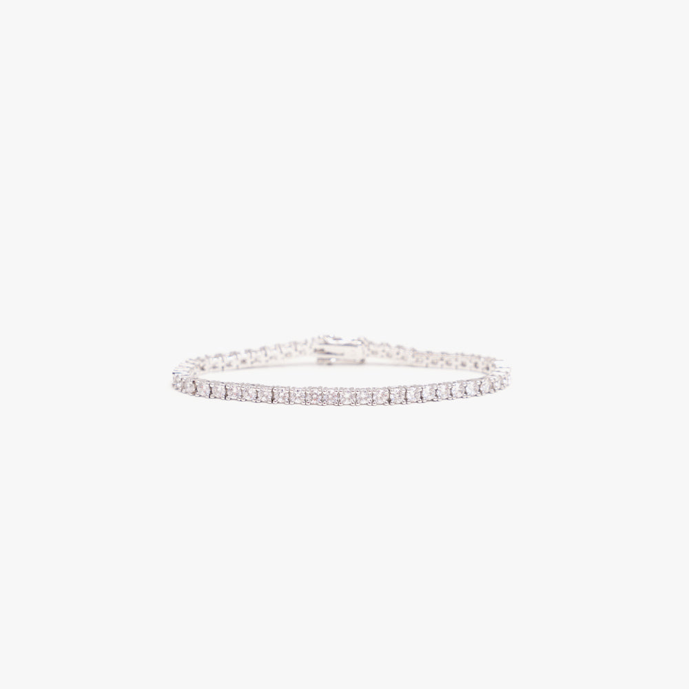 Tennis bracelet white silver